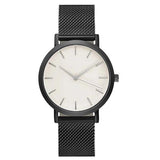 Thin Dial Luxury Quartz Wrist Watch with Stainless Steel Mesh Strap